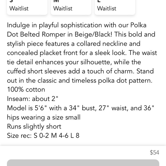 These three boutique polka dot romper - Picture 7 of 7